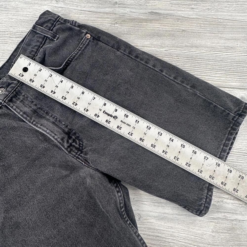 VTG Levis 505 Jean Shorts Mens 32 Black Orange Tab Made in USA EUC - Picture 3 of 6